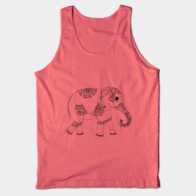 Elephant Tank Top by Virginia Picón